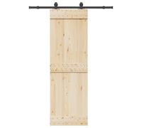 KFPOERTFGD Kit de ferrures de porte coulissante en acier noir 152,5 cm | Système de glissement robuste, roulettes silencieuses, guide au sol inclus