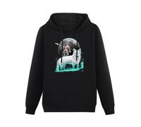 kfr Hoodie Nightly Spirits Princess Mononoke Hoodie Men Wolf Clothing Anime Tops Fitness Cotton Hoody Black Hoodies No Fade L