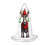 KFRXXZQB Cape à capuche humoristique avec imprimé élan pour jeunes - Cape imprimée réglable pour événements d'Halloween, théâtre scolaire et costumes M