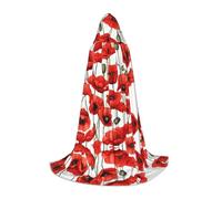KFRXXZQB Cape à capuche imprimée fleur pour jeunes - Cape imprimée réglable pour événements d'Halloween, théâtre scolaire et costumes S