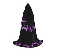 KFRXXZQB Cape à capuche imprimée papillon pour jeunes - Cape imprimée réglable pour événements d'Halloween, théâtre scolaire et costumes M