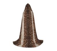 KFRXXZQB Cape à capuche imprimée peau de serpent pour jeunes - Cape imprimée réglable pour événements d'Halloween, théâtre scolaire et costumes S