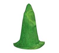 KFRXXZQB Cape à capuche imprimée peau de serpent verte pour jeunes - Cape imprimée réglable pour événements d'Halloween, théâtre scolaire et costumes M
