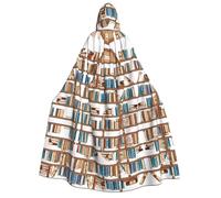 KFRXXZQB Collection d'étagères amusantes pour livres - Cape d'Halloween imprimée pour adultes - Cape gothique imprimée complète pour festivals, événements et fêtes à thème avec tissu lavable en