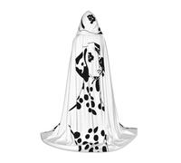 KFRXXZQB Dalmatien - Cape à capuche imprimée pour jeunes - Cape imprimée réglable pour événements d'Halloween, théâtre scolaire et costumes L