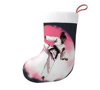 KFRXXZQB Design taekwondo - Chaussette de Noël double face en peluche de luxe, chaussettes de vacances réversibles pour cheminée, décoration d'arbre.