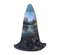 KFRXXZQB Glacier National Park - Cape à capuche imprimée pour jeunes - Cape imprimée réglable pour événements d'Halloween, théâtre scolaire et costumes M