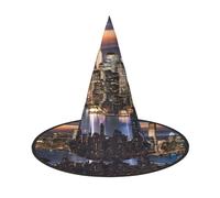 KFRXXZQB Hong Kong - Lot de 2 chapeaux d'Halloween à couverture complète - Couvre-chef de sorcière pliable pour festivals, fêtes et fêtes