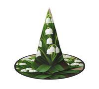 KFRXXZQB Lilies of the Valley - Lot de 2 chapeaux d'Halloween à couverture complète - Couvre-chef de sorcière pliable pour festivals, Larp et fêtes