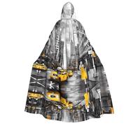 KFRXXZQB Love from New York - Cape d'Halloween à capuche pour adultes - Cape gothique imprimée complète pour festivals, événements et fêtes à thème avec tissu lavable en machine