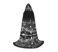 KFRXXZQB New York - Cape à capuche imprimée pour jeunes - Cape imprimée réglable pour événements d'Halloween, théâtre scolaire et costumes S