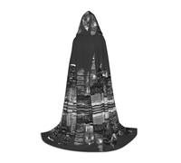 KFRXXZQB New York - Cape à capuche imprimée pour jeunes - Cape imprimée réglable pour événements d'Halloween, théâtre scolaire et costumes S