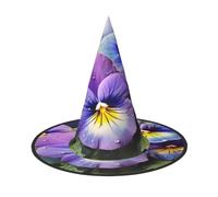 KFRXXZQB Pansy Perfection Lot de 2 chapeaux de sorcière pliables pour festivals, fêtes et fêtes