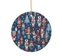 KFRXXZQB Pendentifs ronds en aluminium pour femme - Impression double face personnalisable, cordon doré fin de 0,8 mm pour Noël., 10cm, Alumide