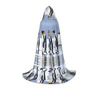 KFRXXZQB Pingouin - Cape à capuche imprimée pour jeunes - Cape imprimée réglable pour événements d'Halloween, théâtre scolaire et costumes M