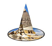 KFRXXZQB Pyramids of Egypt Lot de 2 chapeaux de sorcière pliables pour festivals, fêtes et fêtes