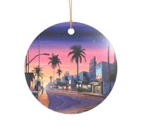 KFRXXZQB The Old Hollywood - Pendentif en acrylique doré - Ornement personnalisable haute clarté pour Noël et décoration de mariage.