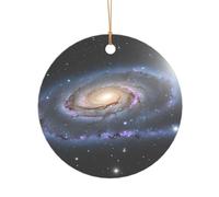 KFRXXZQB Univers étoilé Espace - Pendentif en acrylique doré - Ornement personnalisable haute clarté pour Noël et décoration de mariage.