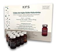 KFS Triple Serum visage acide hyaluronique 10x5ml - Effet flash lifting immédiat multicouches- Sérum hydratant anti-rides puissant pour microneedling visage, dermaroller, dermapen. Soin anti-âge pro.
