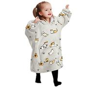 KFUBUO Couverture à manches avec capuche pour enfants et tout-petits, couverture sherpa avec poche, joli sweat à capuche pour fille de 2 à 6 ans, cadeau d'anniversaire (chat)