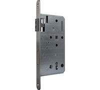 KFV Serrure magnétique BB 72 mm - Serrure de porte, serrure encastrée magnétique DM 55 - Têtière ronde en acier inoxydable