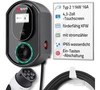 (KfW éligible) Spark AC home Charging Box Wallbox - 5m de câble -11KW-écran tactile-multiples modes de gestion-réservation de charge-RFID-WIFI