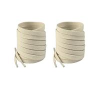 Kfwfuaee 1 paire de lacets plats de 8 mm de large - Pour chaussures de loisirs et entraîneurs, baskets, bottes, accessoires, baskets, beige, Taille unique