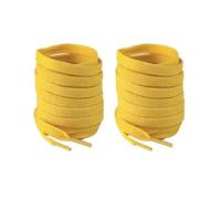 Kfwfuaee 1 paire de lacets plats en polyester de 8 mm de large pour baskets, baskets et chaussures décontractées, jaune, Taille unique