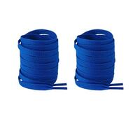 Kfwfuaee 1 paire de lacets plats en polyester de 8 mm de large pour baskets, baskets et chaussures décontractées, bleu, Taille unique