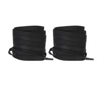 Kfwfuaee 1 paire de lacets plats en polyester de 8 mm de large pour baskets, baskets et chaussures décontractées, Noir , Taille unique