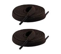 Kfwfuaee 1 paire de lacets plats pour baskets - 8 mm de large - En polyester - Multicolore - Pour la course sportive - Chaussures décontractées - Bottes, Couleur café., Taille unique