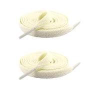 Kfwfuaee 1 paire de lacets plats pour baskets - 8 mm de large - En polyester - Multicolore - Pour la course sportive - Chaussures décontractées - Bottes, beige, Taille unique