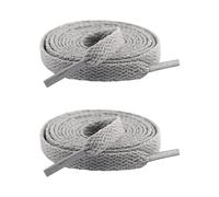 Kfwfuaee 1 paire de lacets plats pour baskets - 8 mm de large - En polyester - Multicolore - Pour la course sportive - Chaussures décontractées - Bottes, gris, Taille unique