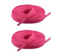 Kfwfuaee 1 paire de lacets plats pour baskets - 8 mm de large - En polyester - Multicolore - Pour la course sportive - Chaussures décontractées - Bottes, Rose rouge., Taille unique