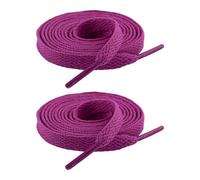 Kfwfuaee 1 paire de lacets plats pour baskets - 8 mm de large - En polyester - Multicolore - Pour la course sportive - Chaussures décontractées - Bottes, Rose Purple Rose Pur, Taille unique