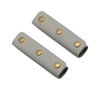 Kfwfuaee 1 paire de poignées en cuir PU souple avec poignées de protection pour les sangles de portefeuille souples pour bagages, porte-monnaie et sacs Protection des bagages, gris clair