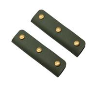 Kfwfuaee 1 paire de poignées en cuir PU souple avec poignées de protection pour les sangles de portefeuille souples pour bagages, porte-monnaie et sacs Protection des bagages, vert