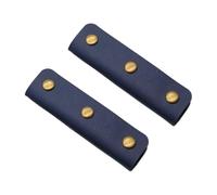 Kfwfuaee 1 paire de poignées en cuir PU souple avec poignées de protection pour les sangles de portefeuille souples pour bagages, porte-monnaie et sacs Protection des bagages, bleu foncé