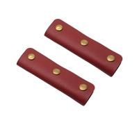 Kfwfuaee 1 paire de poignées en cuir PU souple avec poignées de protection pour les sangles de portefeuille souples pour bagages, porte-monnaie et sacs Protection des bagages, rouge