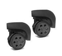 Kfwfuaee 1 paire de roulettes de rechange pour valise, valise à roulettes, rotation à 360 degrés, kit de réparation robuste pour roue de bagage, pièce de rechange, W128 Large Noir, One Size