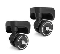 Kfwfuaee 1 paire de roulettes de rechange pour valise, valise à roulettes, rotation à 360 degrés, kit de réparation robuste pour roue de bagage, pièce de rechange, W156, One Size