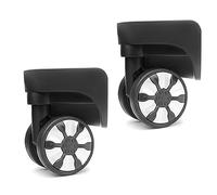 Kfwfuaee 1 paire de roulettes de rechange pour valise, valise à roulettes, rotation à 360 degrés, kit de réparation robuste pour roue de bagage, pièce de rechange, W138 Noir, One Size