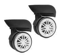 Kfwfuaee 1 paire de roulettes de rechange pour valise, valise à roulettes, rotation à 360 degrés, kit de réparation robuste pour roue de bagage, pièce de rechange, W160, One Size