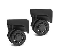 Kfwfuaee 1 paire de roulettes de rechange pour valise, valise à roulettes, rotation à 360 degrés, kit de réparation robuste pour roue de bagage, pièce de rechange, W127 Noir, One Size