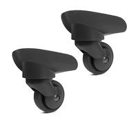 Kfwfuaee 1 paire de roulettes de rechange pour valise, valise à roulettes, rotation à 360 degrés, kit de réparation robuste pour roue de bagage, pièce de rechange, W153 Noir, One Size