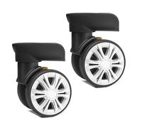 Kfwfuaee 1 paire de roulettes de rechange pour valise, valise à roulettes, rotation à 360 degrés, kit de réparation robuste pour roue de bagage, pièce de rechange, W145, One Size