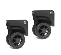 Kfwfuaee 1 paire de roulettes de rechange pour valise, valise à roulettes, rotation à 360 degrés, kit de réparation robuste pour roue de bagage, pièce de rechange, W137 Noir, One Size