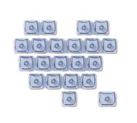 Kfwfuaee 21 touches portables Love Not Carveds Capuchons de touches PC transparents rétroéclairés Profil Mao pour taper et codage nocturnes des étudiants PC