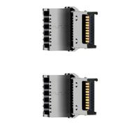 Kfwfuaee Adaptateur USB 3.2 E-Type à angle droit M/F 20 Gbit/s Transfert stable Panneau avant interne Installation interne Boîtier PC Adaptateur de gestion des câbles