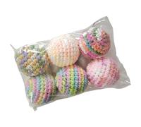 Kfwfuaee Boules de Jouet pour Chat Crochet sonore pour Un Usage, 6P | Sphères de fil supportant le bâton, le roulement, la mastication, les coups de pied, les chats d ' intérieur
